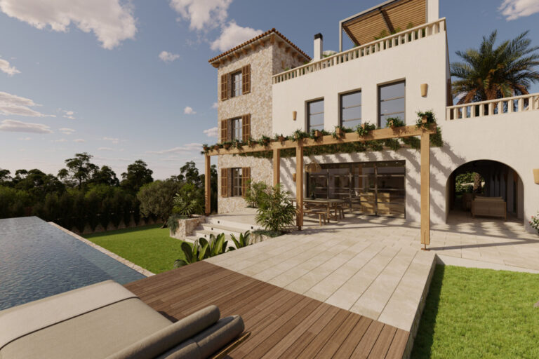 06 - Cala Figuera - Porxada posterior i pèrgola_Post